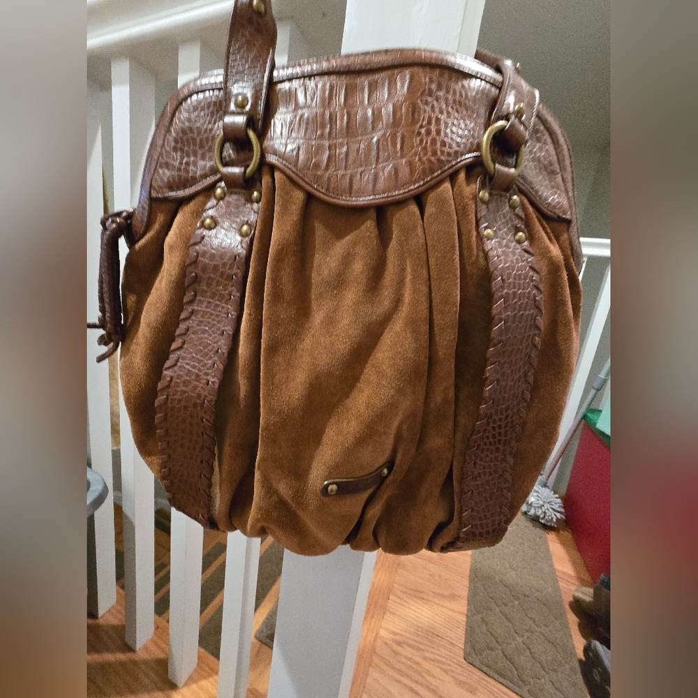 Cole Haan Brown Suede and Leather Women's Tote Bag
